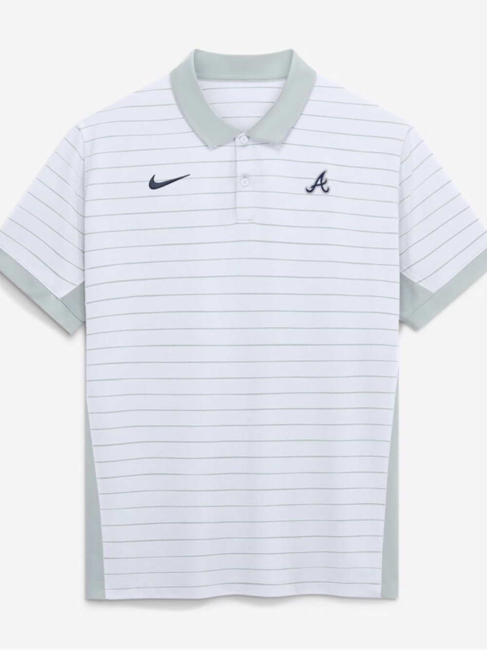 Nike Men’s White Atl Braves Polo